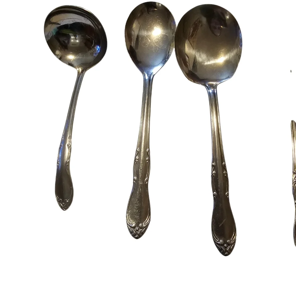 Vintage Castle Court Stainless steel Flatware Serving Pieces